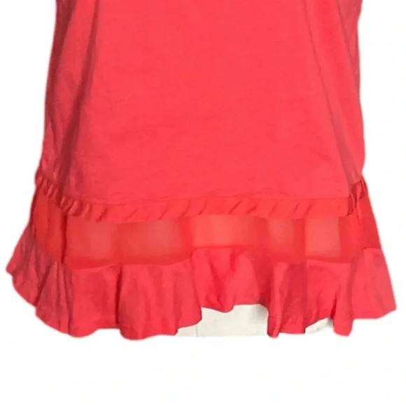 J CREW | Coral Double Layer Ruffle Hem Cotton Sleeveless Tank Top Size M - Picture 7 of 10